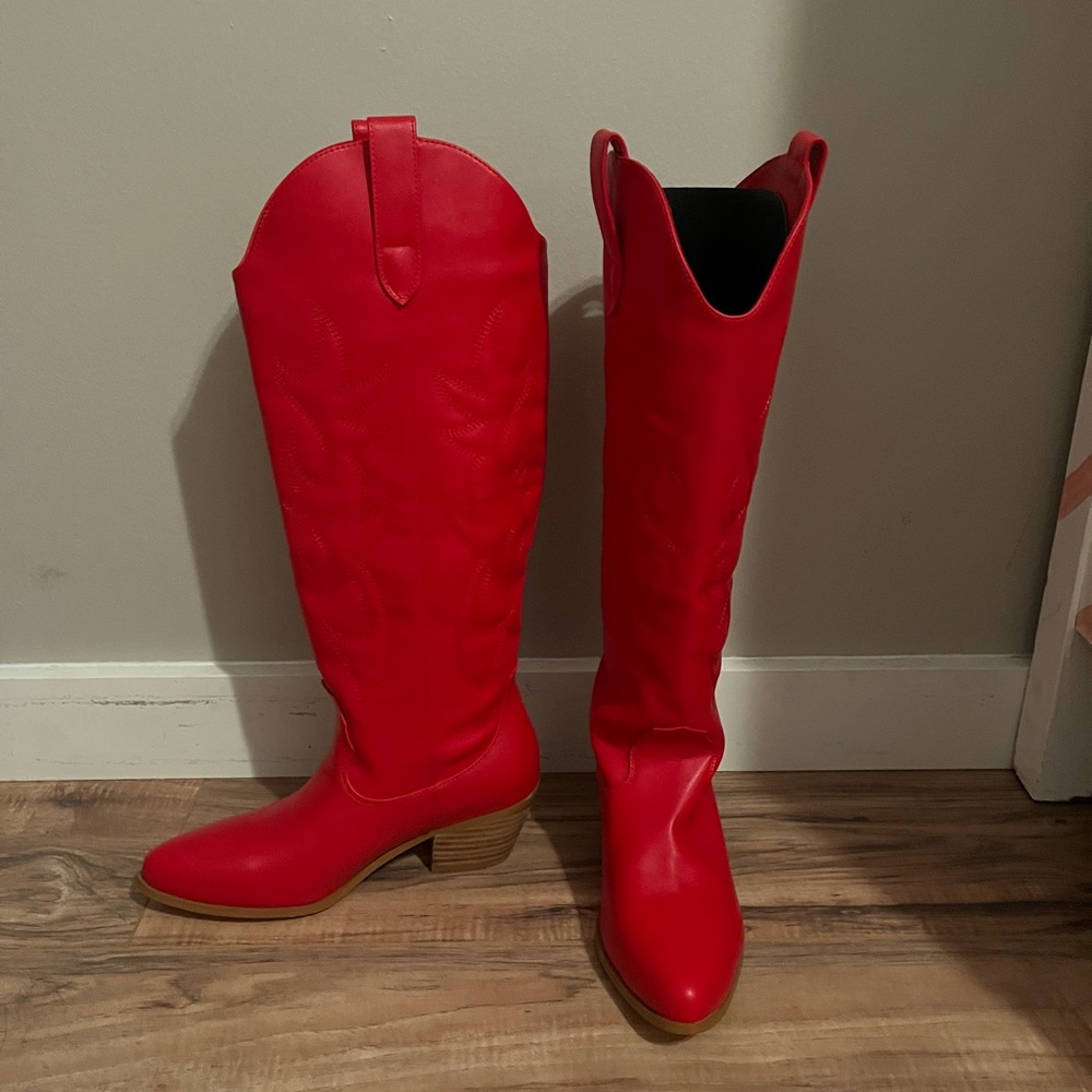Brand new red cowboy boots
